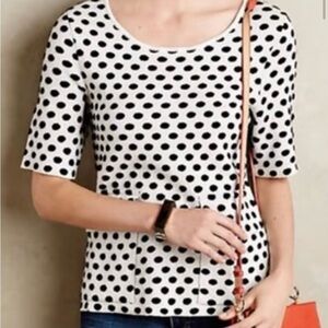 Anthropologie MOTH Polka Dot Women's Top cotton size Large